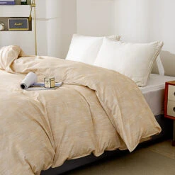 Mu-Nature Apricot Cotton Duvet Cover -qbedding store DSC00230
