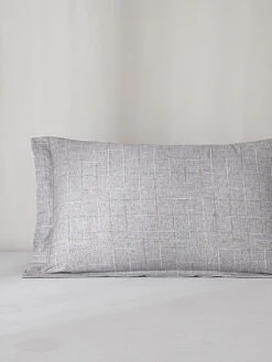Psi-Starry Gray Cotton Standard Pillow Sham Set -qbedding store DSC00259