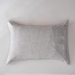 Psi-Starry Gray Cotton Standard Pillow Sham Set -qbedding store DSC00274