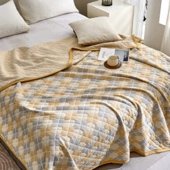 Asher Cotton Knitted Summer Blanket -qbedding store DSC01734