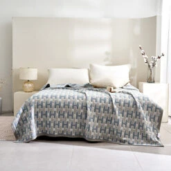 Vega Cotton Knitted Summer Blanket 14 Vega Cotton Knitted Summer Blanket -qbedding store DSC01777