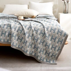 Vega Cotton Knitted Summer Blanket 17 Vega Cotton Knitted Summer Blanket -qbedding store DSC01787