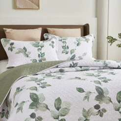 Kaman Floral Cotton Quilt Set -qbedding store DSC02131