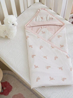 Happy Alpaca Cotton Knitted Baby Swaddle Blanket -qbedding store DSC03763