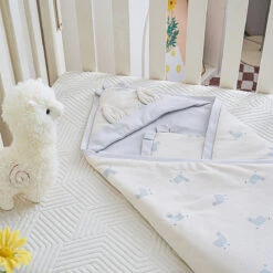 Happy Alpaca Cotton Knitted Baby Swaddle Blanket -qbedding store DSC03769