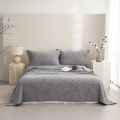 Cotton Jacquard Soybean Fiber Light Comforter Set -qbedding store DSC04108