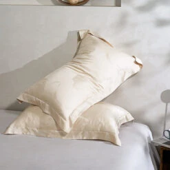 Phantom Gold Tencel™ Jacquard Pillow Sham X2P 15 Phantom Gold Tencel™ Jacquard Pillow Sham X2P -qbedding store DSC04639