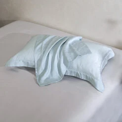 Floating Blue Tencel™ Jacquard Pillow Sham X2P -qbedding store DSC04728 5026cc62 66cc 4f41 b369 8fcb90438f4b