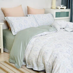 Ramona Pattern TENCEL™ Lyocell Pillow Sham Set -qbedding store DSC05062 5b492259 dc2a 4e6b 9904 504804cd90c1