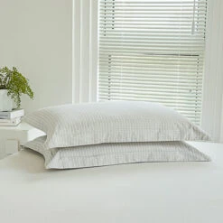 Eta Mist White Cotton Standard Pillow Sham 8 Eta Mist White Cotton Standard Pillow Sham -qbedding store DSC05219