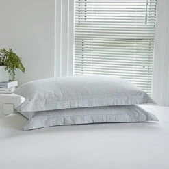 Omega Klein Blue Cotton Standard Pillow Sham -qbedding store DSC05223