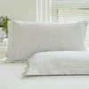 Eta Mist White Cotton Standard Pillow Sham