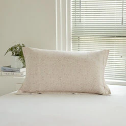 Pai Breeze Apricot Cotton Standard Pillow Sham 9 Pai Breeze Apricot Cotton Standard Pillow Sham -qbedding store DSC05248