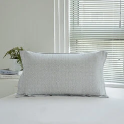 Omega Klein Blue Cotton Standard Pillow Sham -qbedding store DSC05255