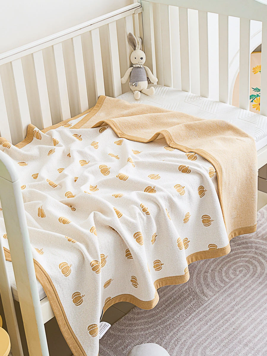 Pumpkin Pure Cotton Baby Blanket 3 Pumpkin Pure Cotton Baby Blanket
