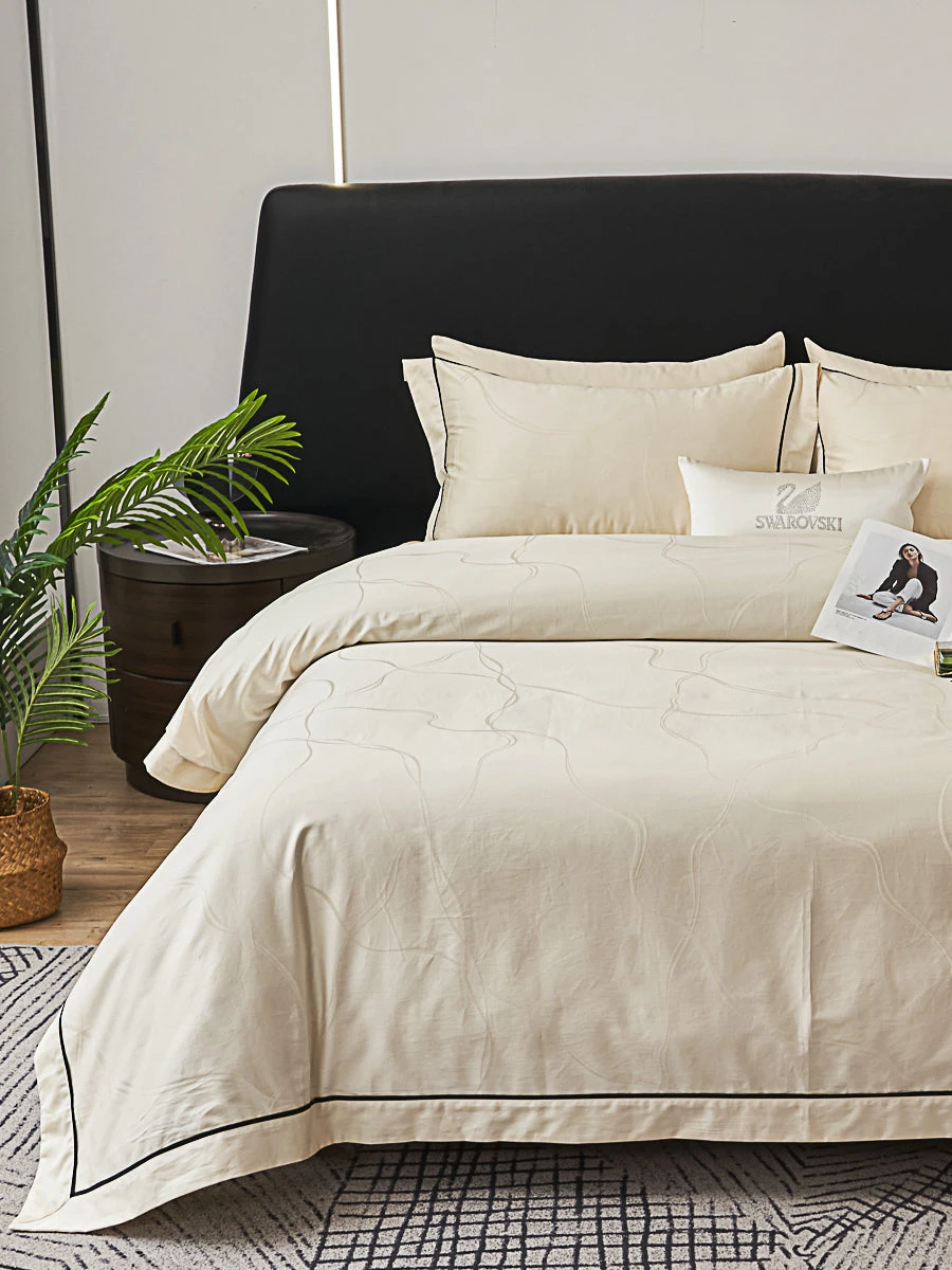 Memos Jacquard Premium Cotton Fitted Sheet Set 4 Memos Jacquard Premium Cotton Fitted Sheet Set - Image 2