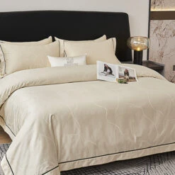 Memos Jacquard Premium Cotton Fitted Sheet Set 18 Memos Jacquard Premium Cotton Fitted Sheet Set -qbedding store DSC05711