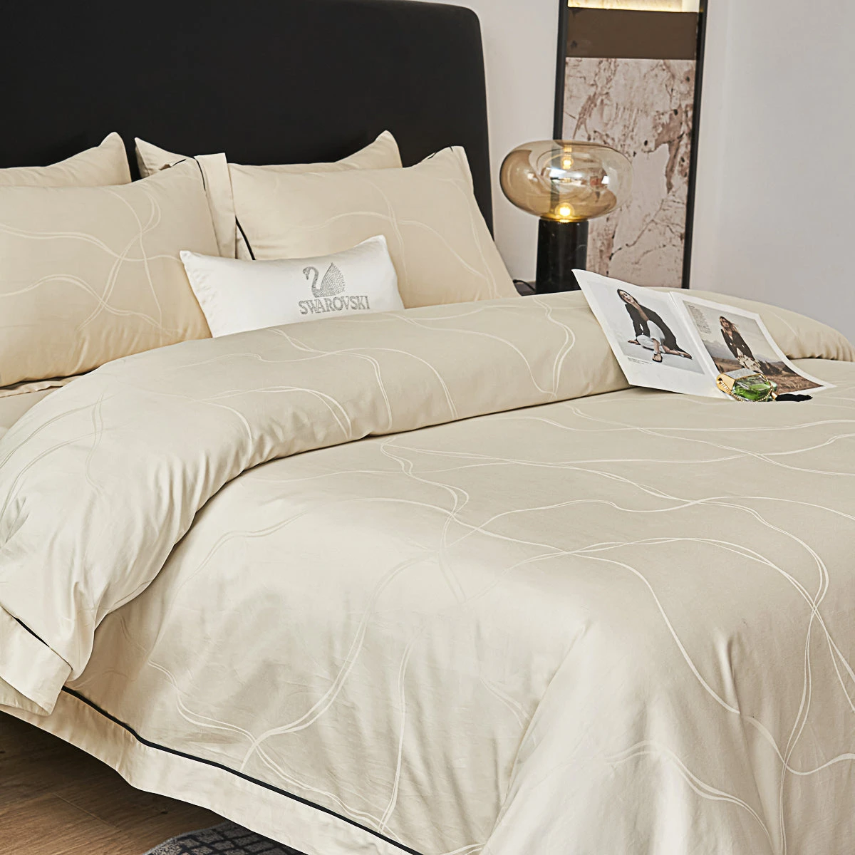 Memos Jacquard Premium Cotton Fitted Sheet Set 8 Memos Jacquard Premium Cotton Fitted Sheet Set - Image 6