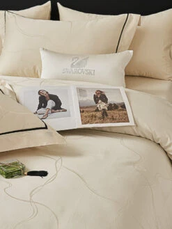 Memos Jacquard Premium Cotton Fitted Sheet Set