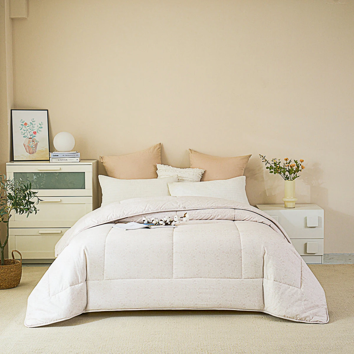 Pai Breeze Apricot Cotton All Season Comforter 5 Pai Breeze Apricot Cotton All Season Comforter - Image 3