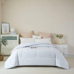 Omega Klein Blue Cotton All Season Comforter -qbedding store DSC06527