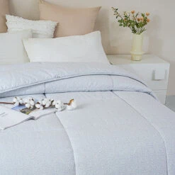 Omega Klein Blue Cotton All Season Comforter -qbedding store DSC06530