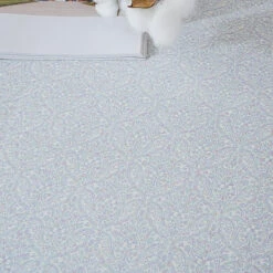 Omega Klein Blue Cotton Fitted Sheet -qbedding store DSC06574