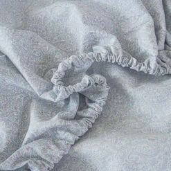 Omega Klein Blue Cotton Fitted Sheet -qbedding store DSC06579