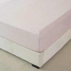 Kai Jade Pink Cotton Fitted Sheet -qbedding store DSC06592