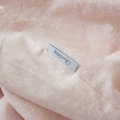 Kai Jade Pink Cotton Fitted Sheet -qbedding store DSC06599