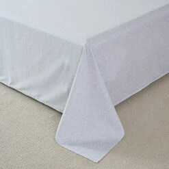 Omega Klein Blue Cotton Flat Sheet -qbedding store DSC06686