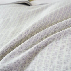 Eta Mist White Cotton Duvet Cover -qbedding store DSC06723