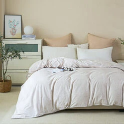 Pai Breeze Apricot Cotton Duvet Cover 10 Pai Breeze Apricot Cotton Duvet Cover -qbedding store DSC06729