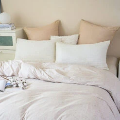 Pai Breeze Apricot Cotton Duvet Cover 11 Pai Breeze Apricot Cotton Duvet Cover -qbedding store DSC06731