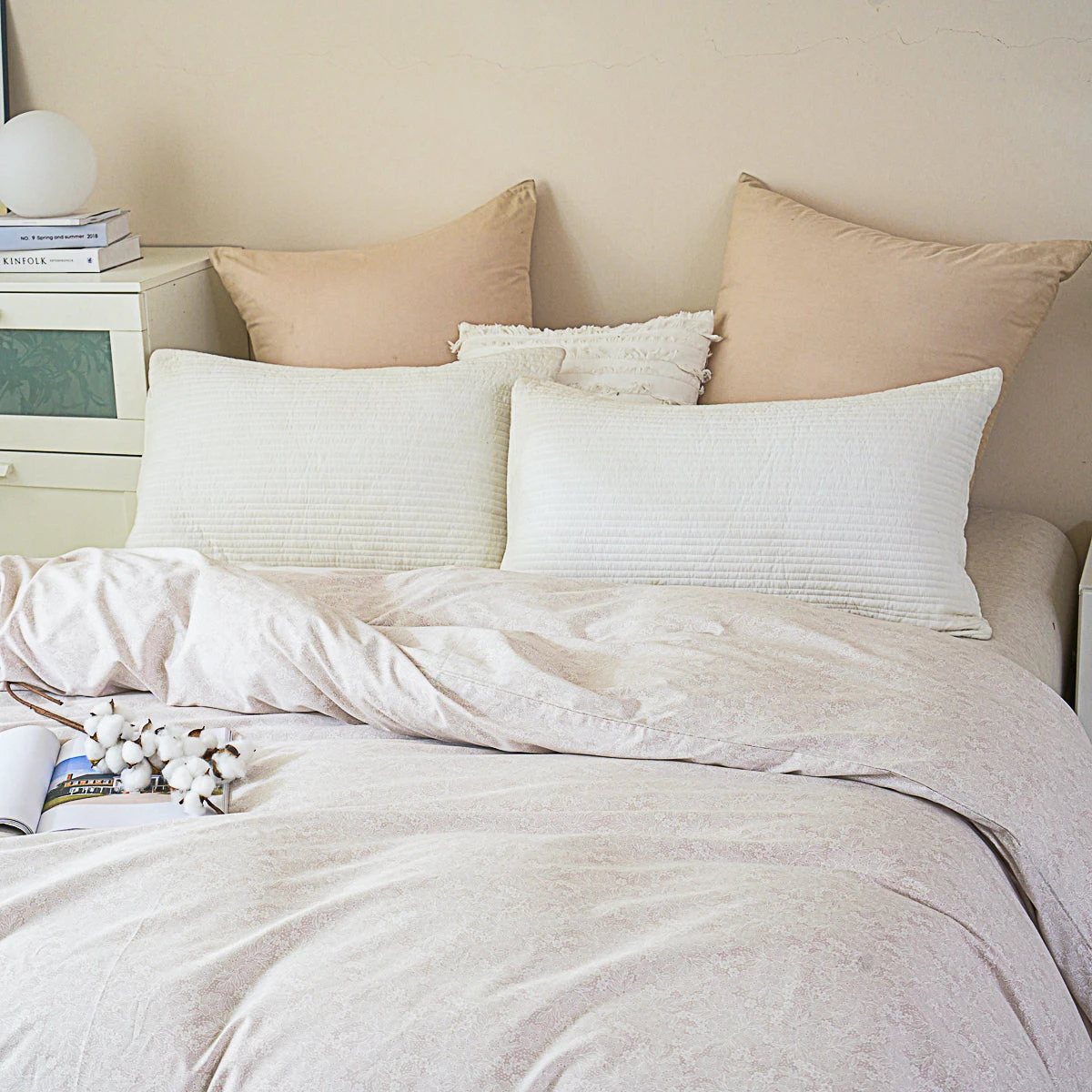 Pai Breeze Apricot Cotton Duvet Cover 6 Pai Breeze Apricot Cotton Duvet Cover - Image 4