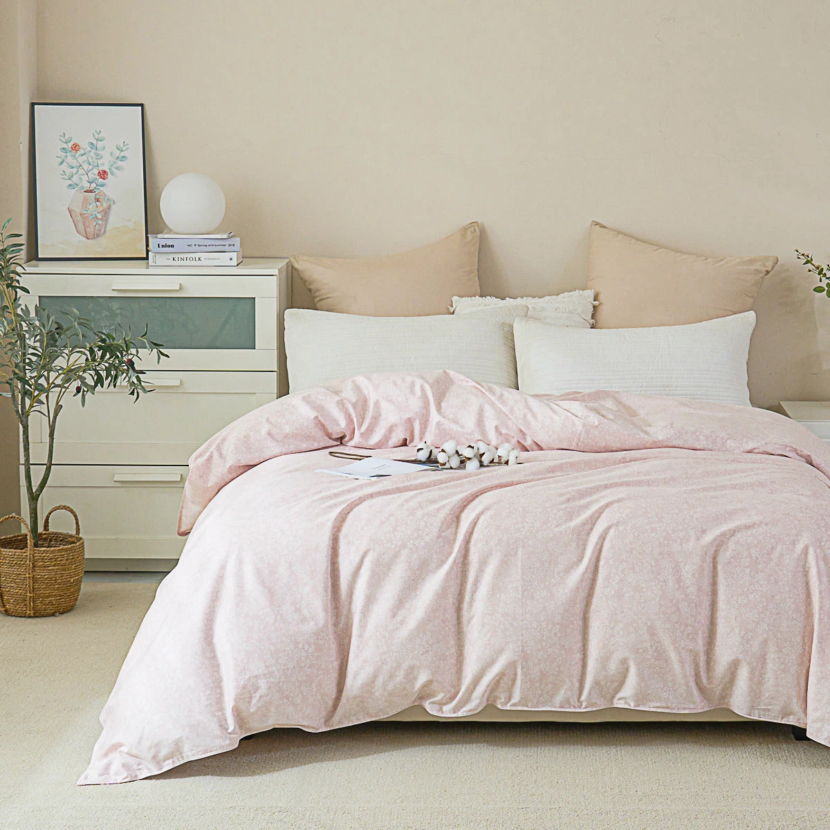 Kai Jade Pink Cotton Duvet Cover 5 Kai Jade Pink Cotton Duvet Cover - Image 3