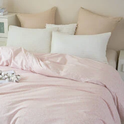 Kai Jade Pink Cotton Duvet Cover 12 Kai Jade Pink Cotton Duvet Cover -qbedding store DSC06744