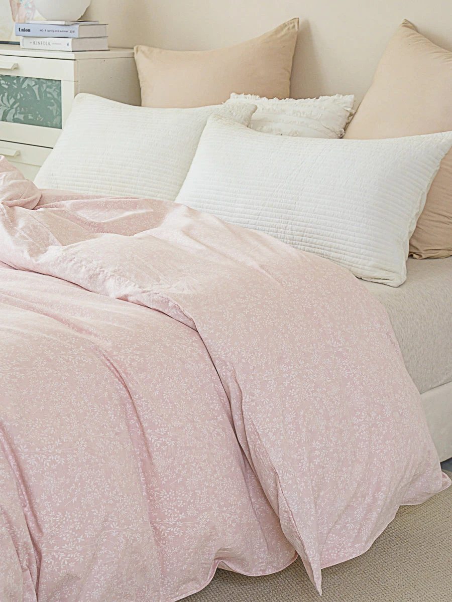 Kai Jade Pink Cotton Duvet Cover 3 Kai Jade Pink Cotton Duvet Cover