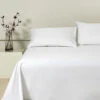 Snowflake White Premium Cotton Flat Sheet -qbedding store DSC07780