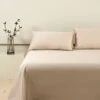 Coco Apricot Premium Cotton Flat Sheet -qbedding store DSC07853