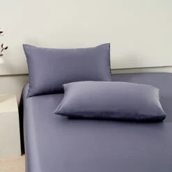 Jazz Blue Premium Cotton Standard Pillow Sham X2p -qbedding store DSC07874