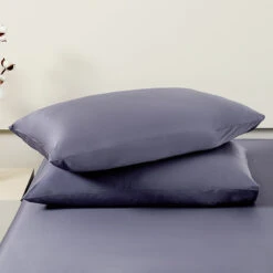 Jazz Blue Premium Cotton Standard Pillow Sham X2p -qbedding store DSC07879