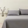 Rio Gray Premium Cotton Flat Sheet -qbedding store DSC07892
