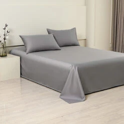 Rio Gray Premium Cotton Flat Sheet -qbedding store DSC07893 7e0fadb5 7e33 4f8d b210 a77163b93f45