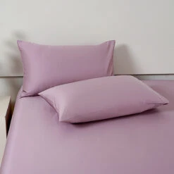 Pearlish Purple Premium Cotton Standard Pillow Sham X2p -qbedding store DSC07910