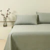 Sunny Green Premium Cotton Flat Sheet -qbedding store DSC07916