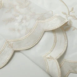 Emery Cottagecore Embroidered Sheer Curtain -qbedding store Emery Window Curtain 14