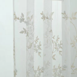 Emery Cottagecore Embroidered Sheer Curtain -qbedding store Emery Window Curtain 4