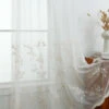 Emery Cottagecore Embroidered Sheer Curtain -qbedding store Emery Window Curtain 9