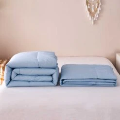 Gamma-Bluish Blue Pattern Cotton All Season Comforter -qbedding store Gamma Bluish Blue Cotton All Season Comforter 12
